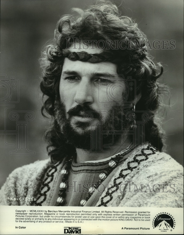 1985 Press Photo Richard Gere in &quot;King David&quot; - mjp18291 - Historic Images