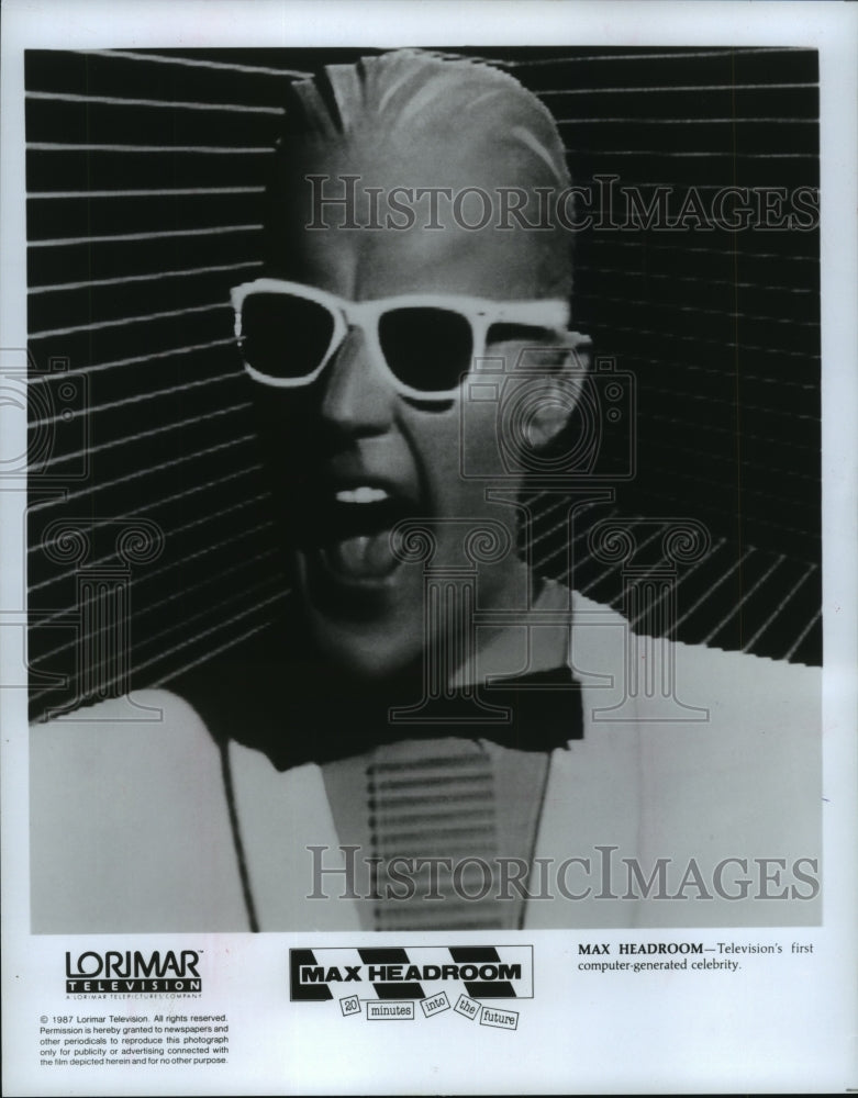 1987, Matt Frewer as Max Headroom - mjp18389 - Historic Images