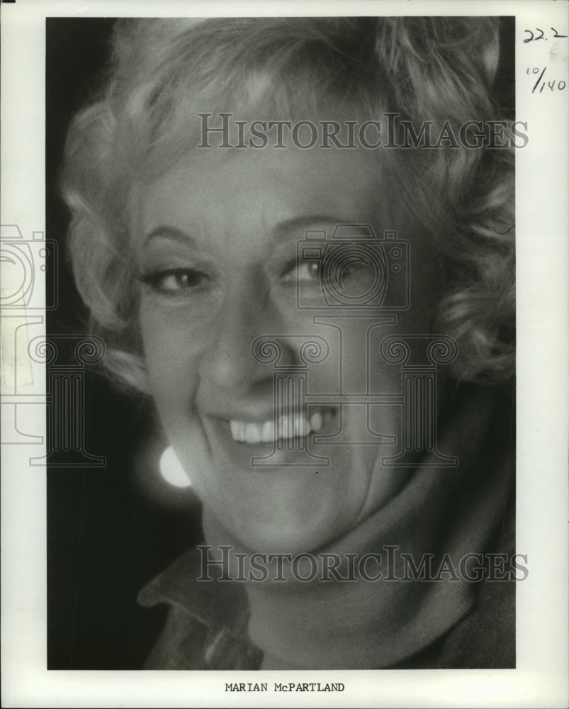 1977 Press Photo Jazz pianist Marian McPartland - mjp18505-Historic Images