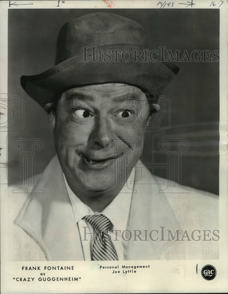 1965, Frank Fontaine as Crazy Guggenheim on "The Jackie Gleason Show" - Historic Images