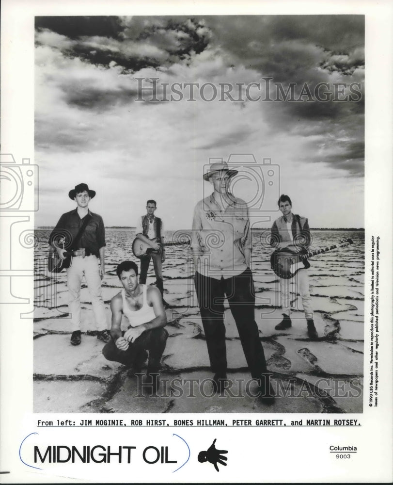 1990 Press Photo Members of the "Midnight Oil" band - mjp18726 - Historic Images