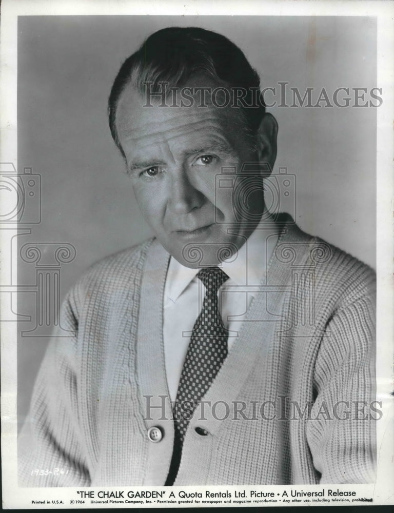 1964, John Mills, actor in The Chalk Garden - Historic Images