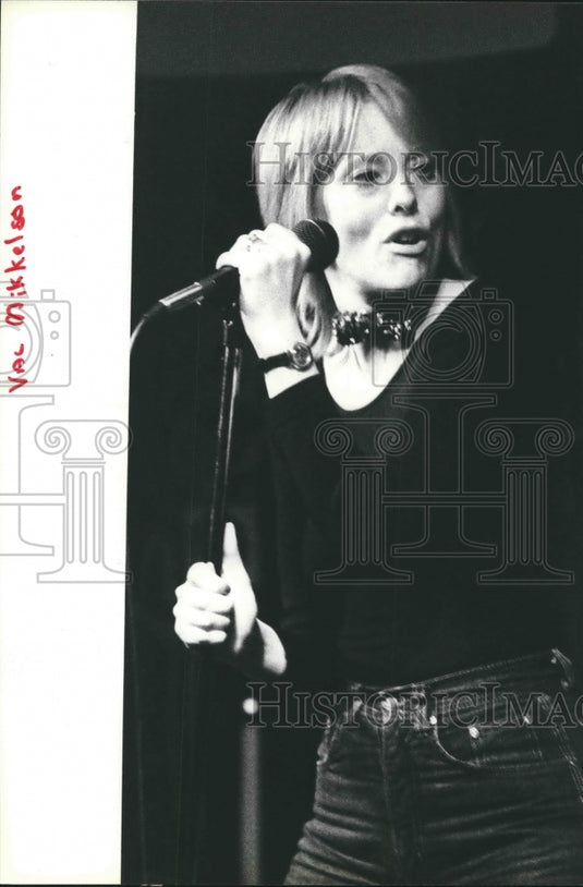 1980, Singer Val Mikkelson-"New Wave is the rock of the 80's" - Historic Images