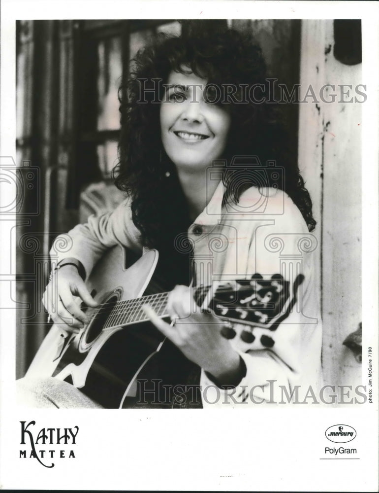 1991 Press Photo PolyGram recording artist Kathy Mattea - mjp18947 - Historic Images