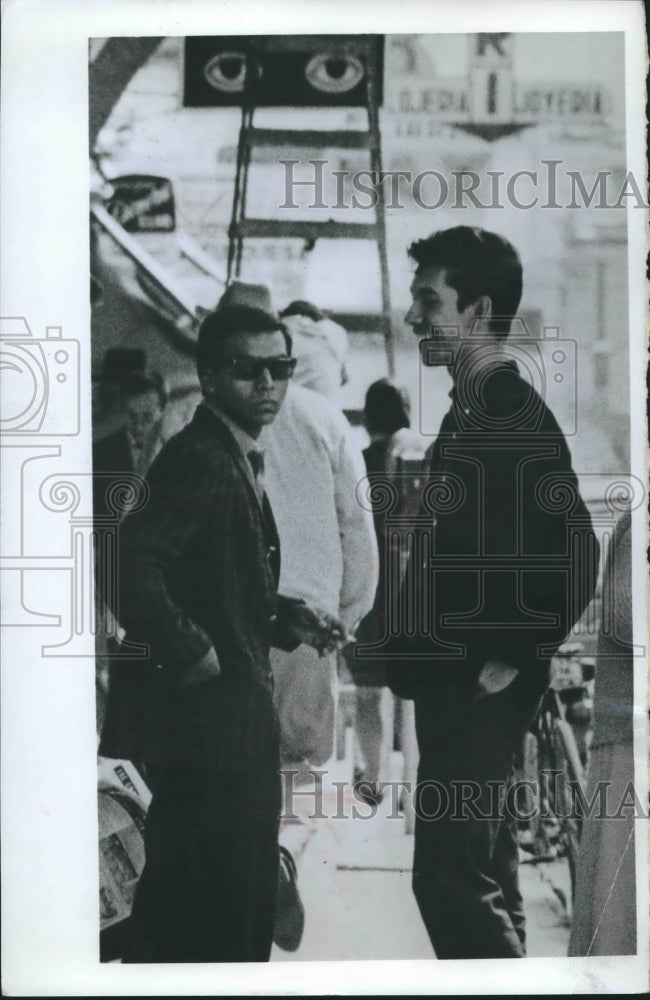 1966, Guatemalan secret policemen on a street in Guatemala City - Historic Images