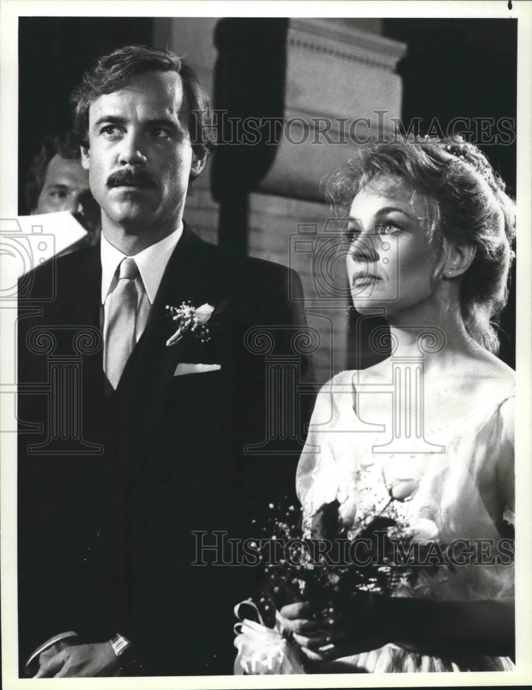 1984, Ben Masters, Karen Austin, getting married in NBCs "Celebrity." - Historic Images