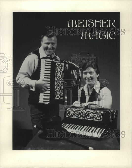 1986, Verne & Steve Meisner polka band Meisner Magic, Milwaukee - Historic Images