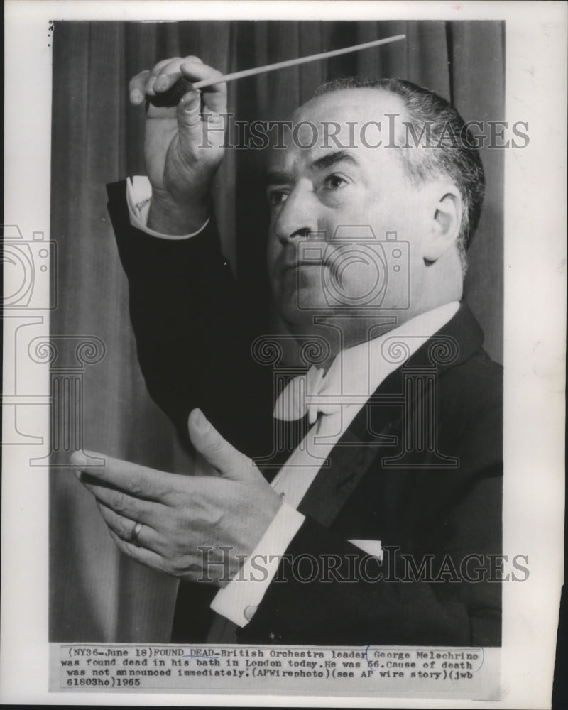 1965, British Orchestra Leader George Melechrino - Historic Images