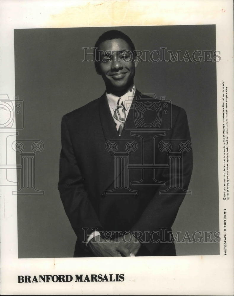 1990 Press Photo Jazz saxophonist Branford Marsalis - mjp19360 - Historic Images