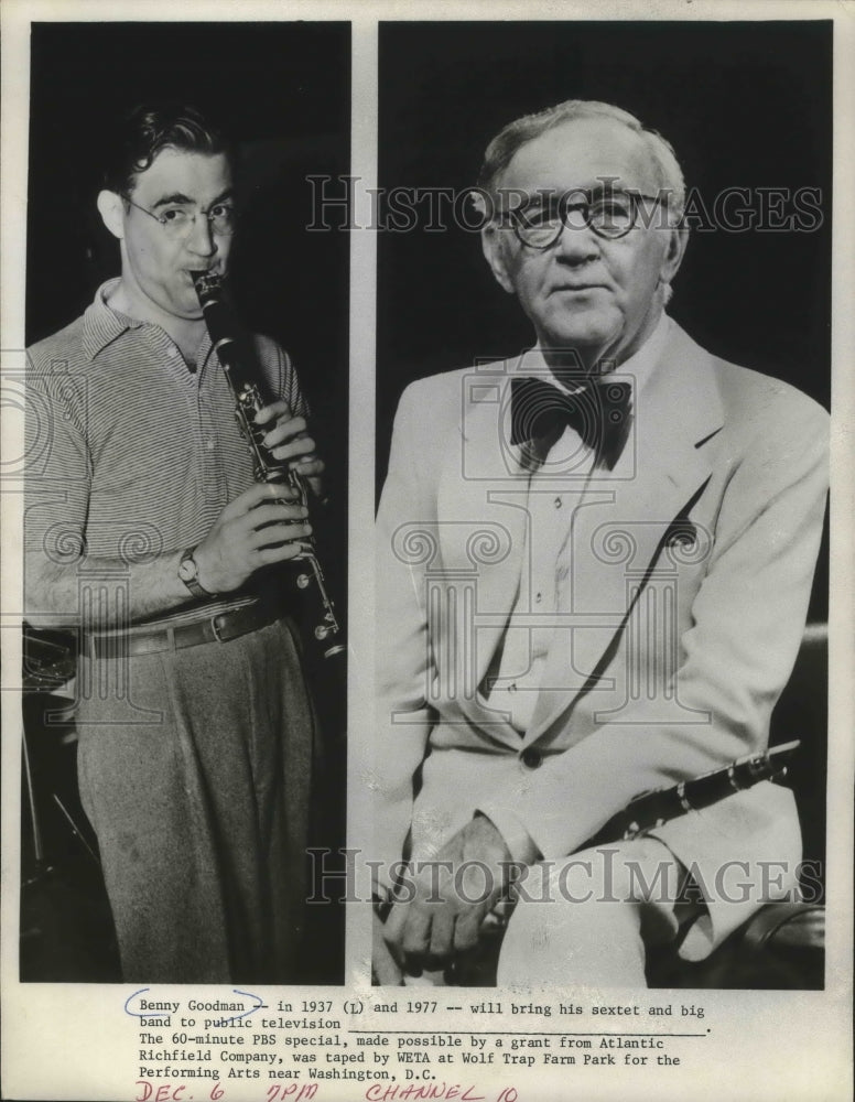 1937 Benny Goodman in 1937 and 1977 - Historic Images