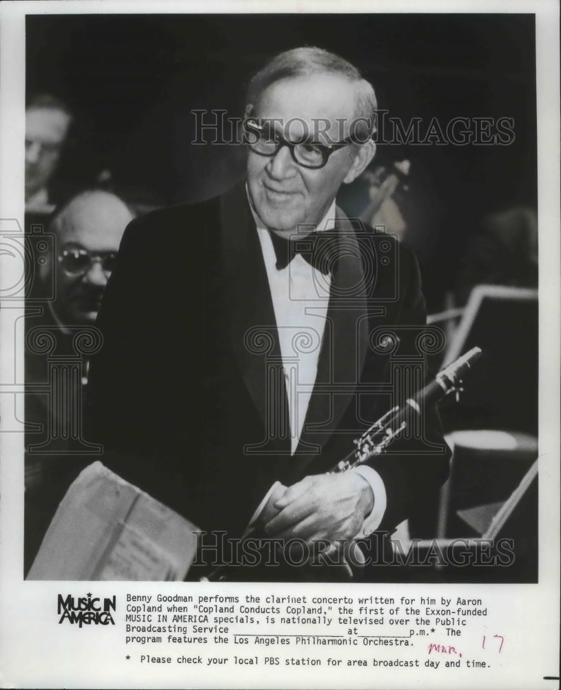 Benny Goodman Performs Clarinet In PBS' 'Copland Conducts Copland ...