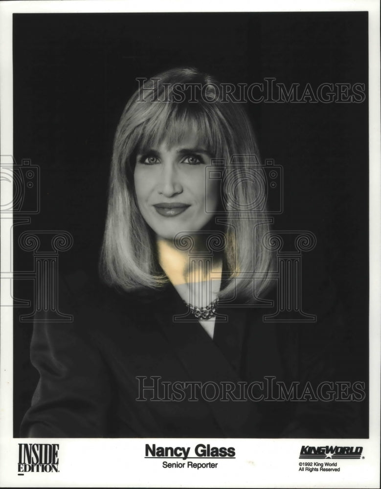 1992 Press Photo Nancy Glass, senior reporter on Inside Edition. - mjp19474 - Historic Images