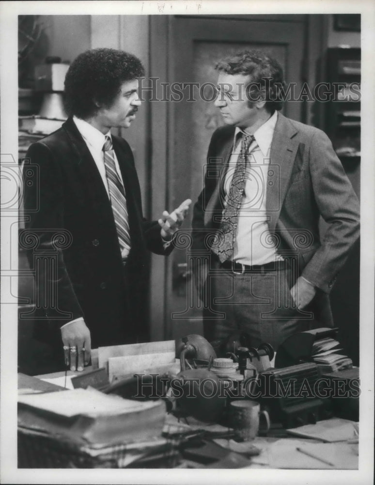 1979, Ron Glass and Steve Landesberg star on Barney Miller. - Historic Images
