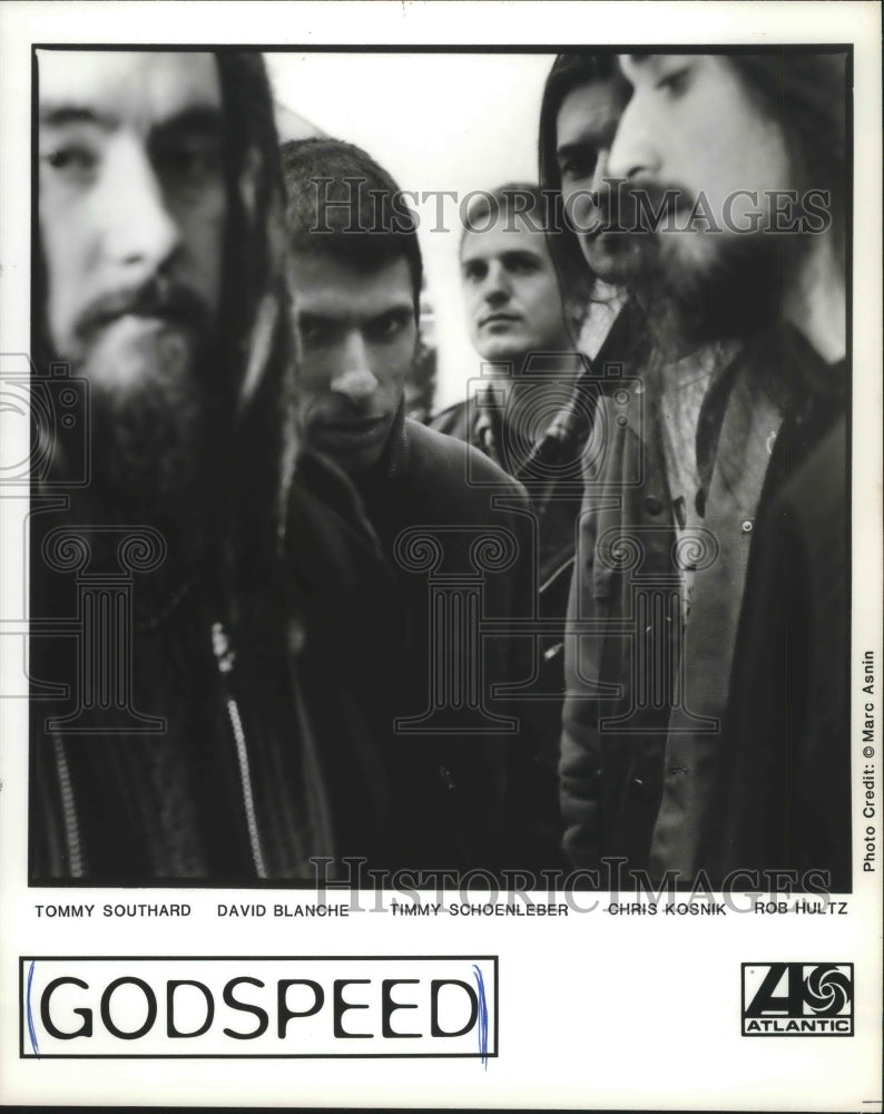 Press Photo Tommy Southard, David Blanche, Chris Kosnik &amp; Rob Hultz of Godspeed. - Historic Images