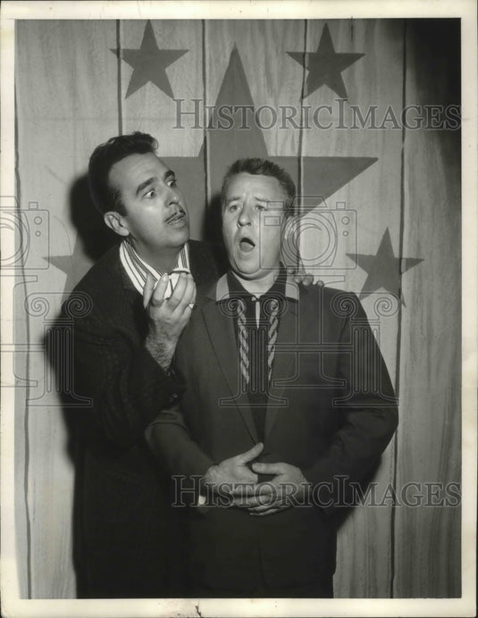 1957, Tennessee Ernie Ford & George Gobel on "The Ford Show" - Historic Images