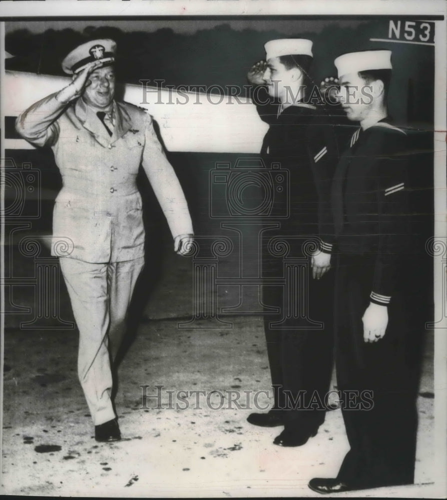 1951, Commander Arthur Godfrey, comedy star on active duty, Florida - Historic Images