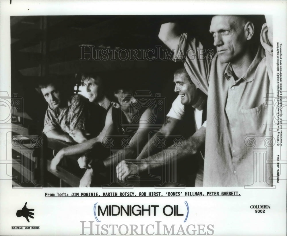 1993 Press Photo Midnight Oil, Band photo - mjp19728 - Historic Images