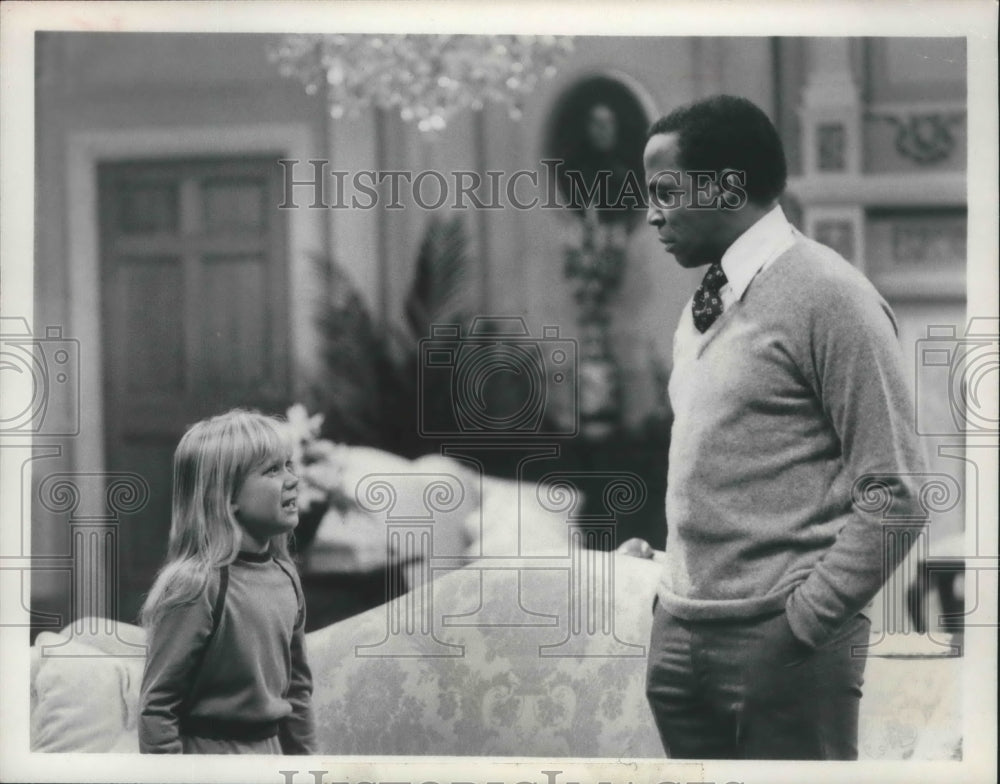 1979, Katie (Missy Gold) daughter and Robert Guillaume in "Benson" - Historic Images