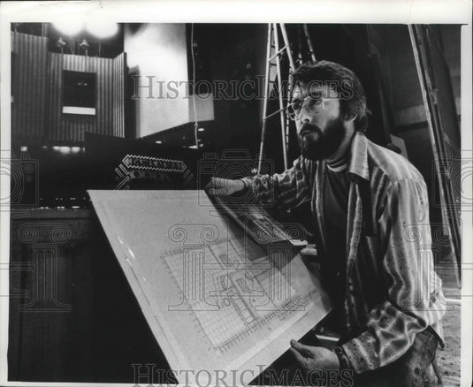 1978, John Gordon, United States theater set designer, Wisconsin - Historic Images