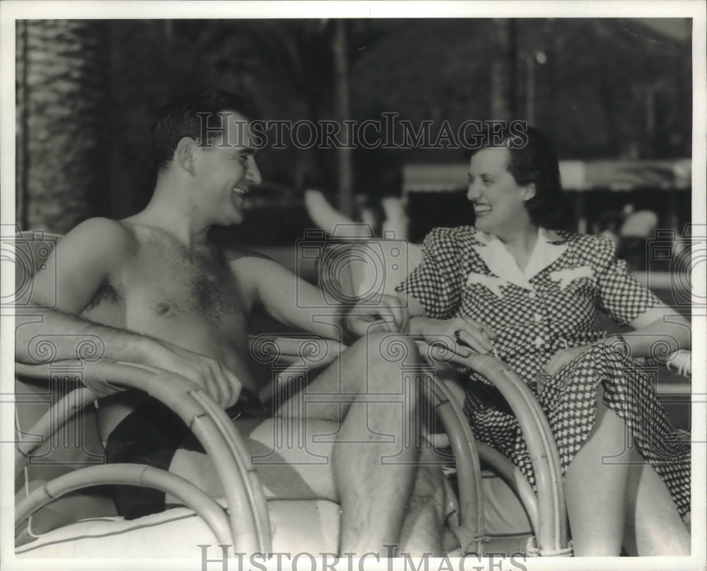 1942, King of Swing clarinetist Benny Goodman &amp; wife Alice Hammond - Historic Images