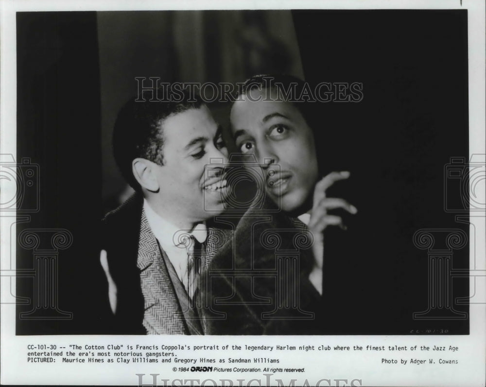 1984 Press Photo Gregory Hines, Maurice Hines, acting in &quot;The Cotton Club.&quot; - Historic Images