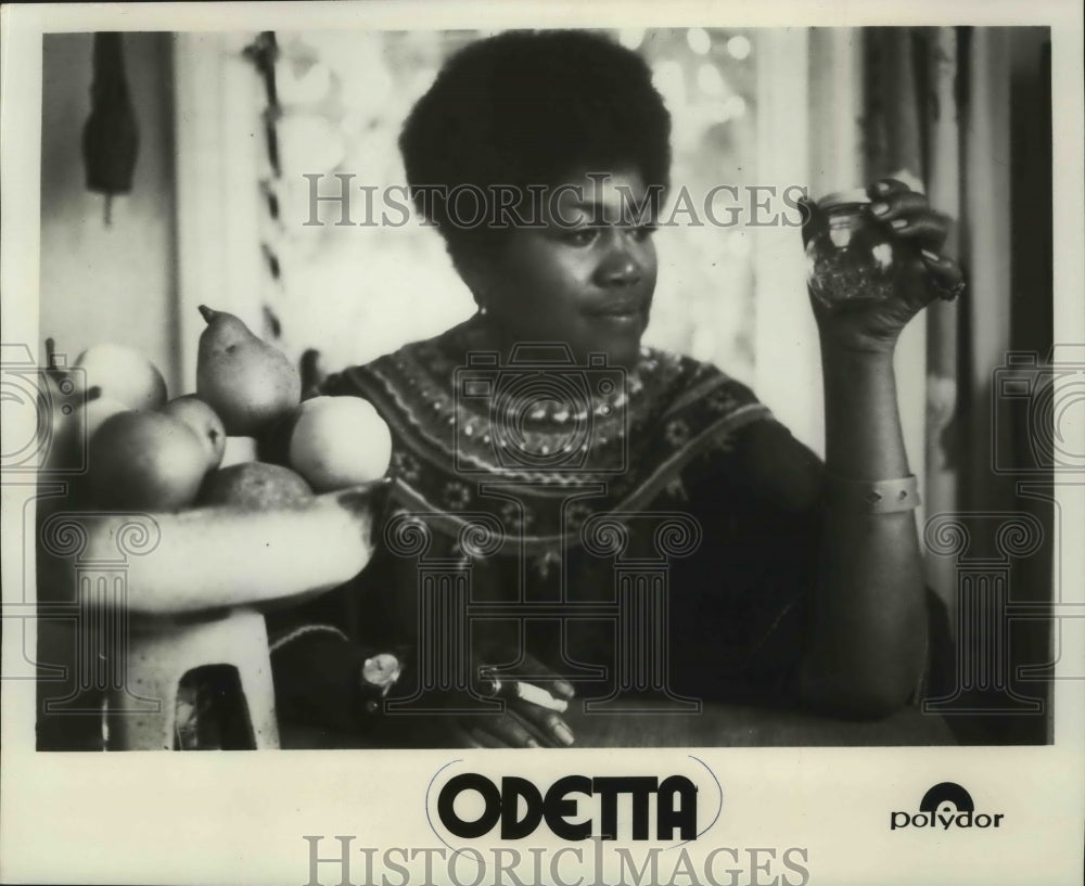 1971 Press Photo Polydor Recording artist Odetta - Historic Images