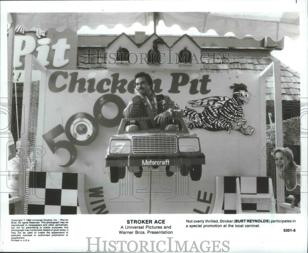 1983 Press Photo Actor Burt Reynolds in &quot;Stroker Ace&quot; Movie - mjp20382 - Historic Images