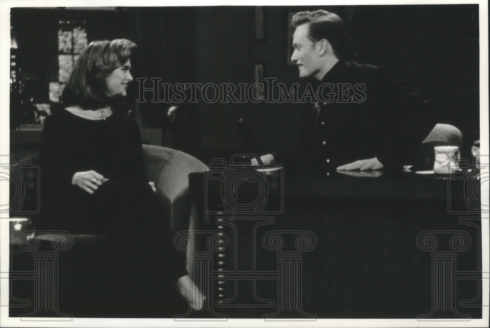 1994 Press Photo Talk show host Conan O'Brien & Brooke Shields - mjp20490 - Historic Images