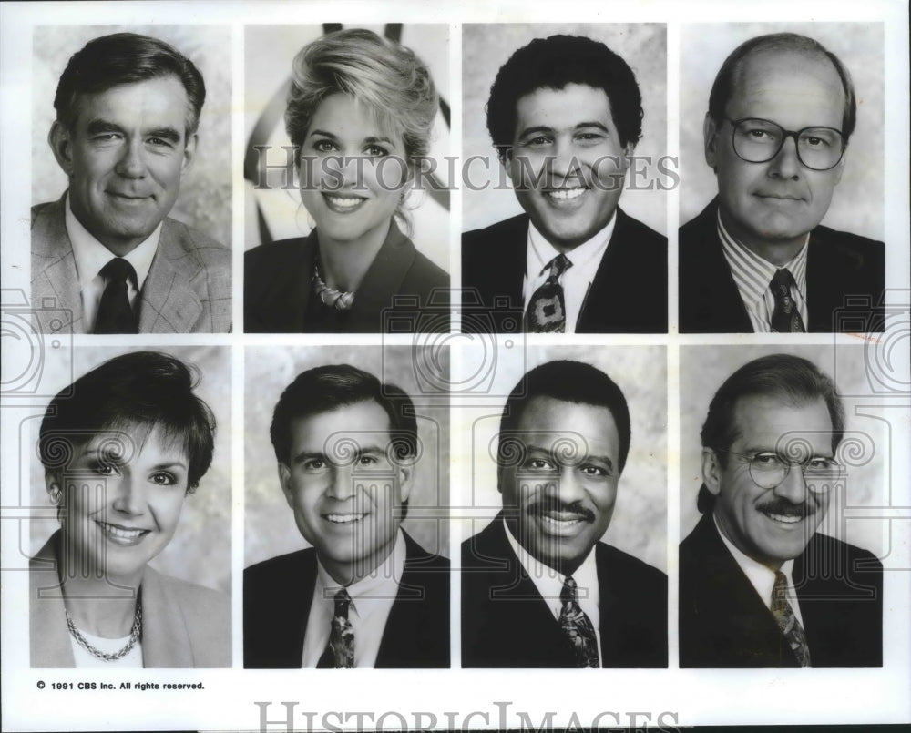 1991 Press Photo Greg Gumbel & CBS Sports' host for 1992 Olympic Winter Games - Historic Images