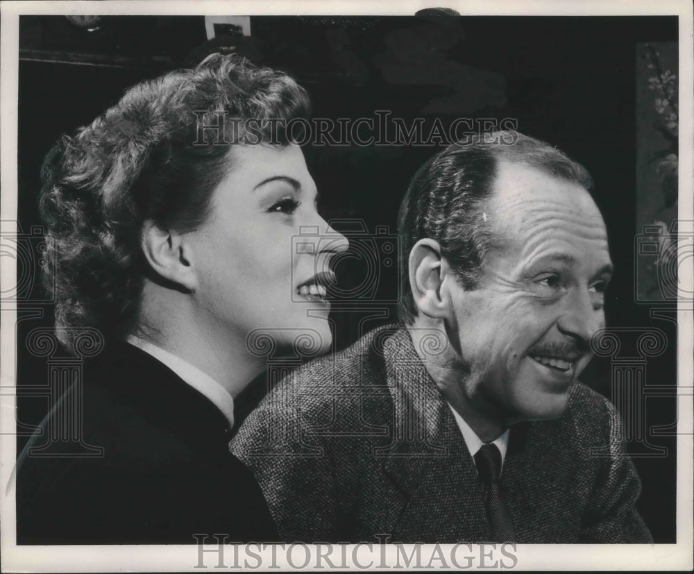 1953, Wisconsin&#39;s actress Uta Hagen with producer Alfred deLiagre Jr. - Historic Images