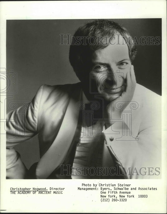 1986 Press Photo Christopher Hogwood, director of Academy of Ancient Music - Historic Images