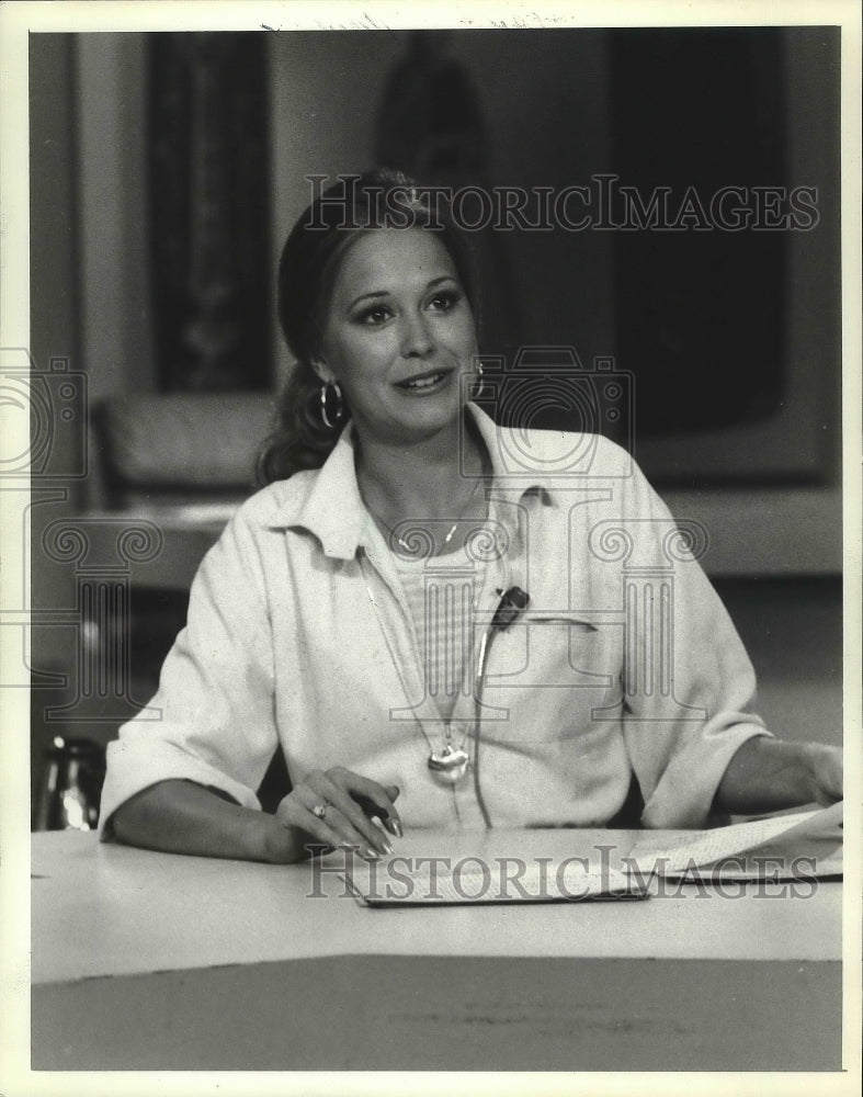 1977 Press Photo Jane Pauley, on Today Show set - mjp20722 - Historic Images