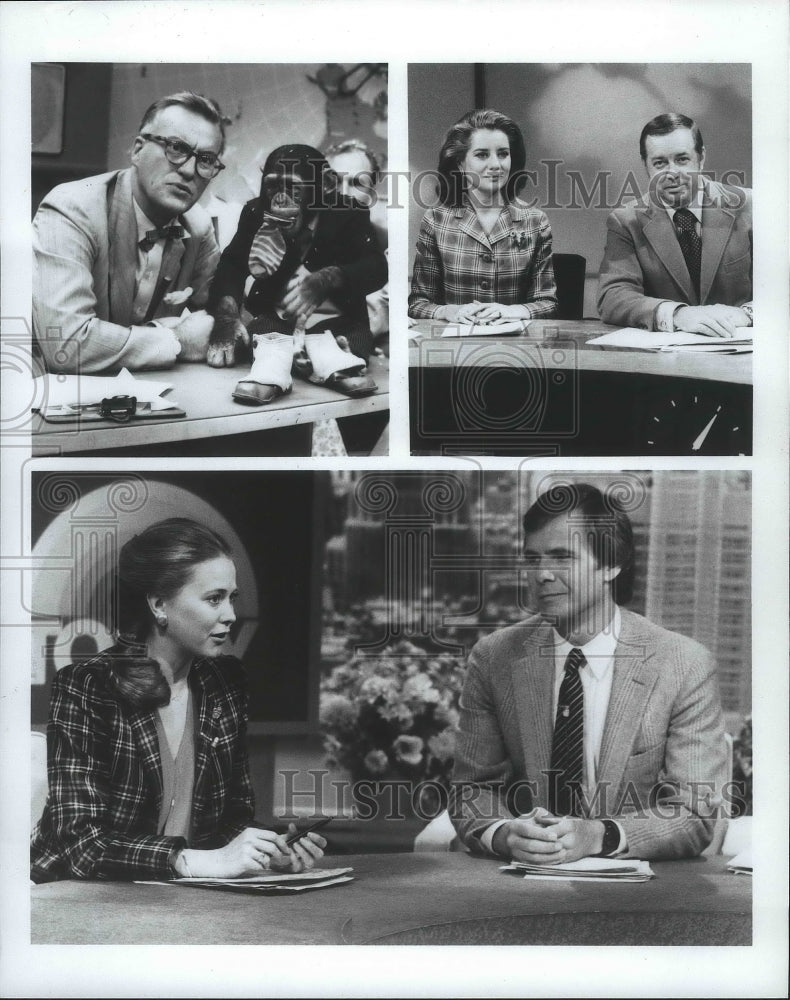 1986 Press Photo Jane Pauley & Tom Brokaw (bottom) at "Today's" helm five years - Historic Images