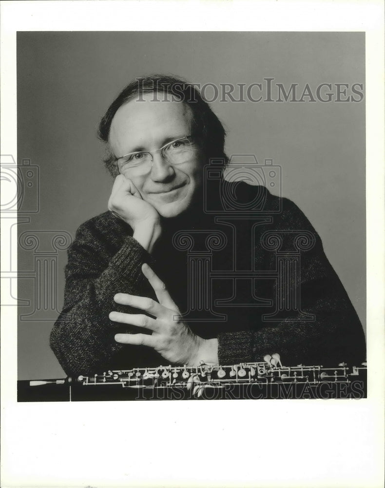 1994, Heinz Hollinger, Oboist, Colbert Artists Management, New York - Historic Images