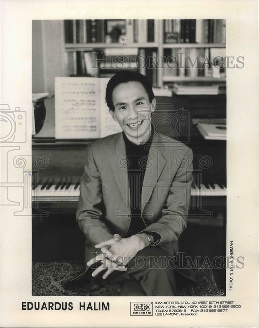 1995 Press Photo Pianist Eduardus Halim - mjp21018 - Historic Images