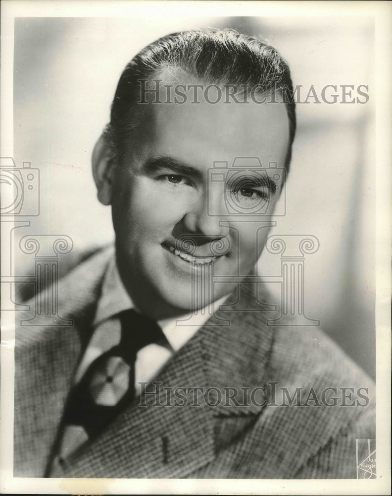 1959, Announcer Johnny Olsen of "Play Your Hunch" - Historic Images