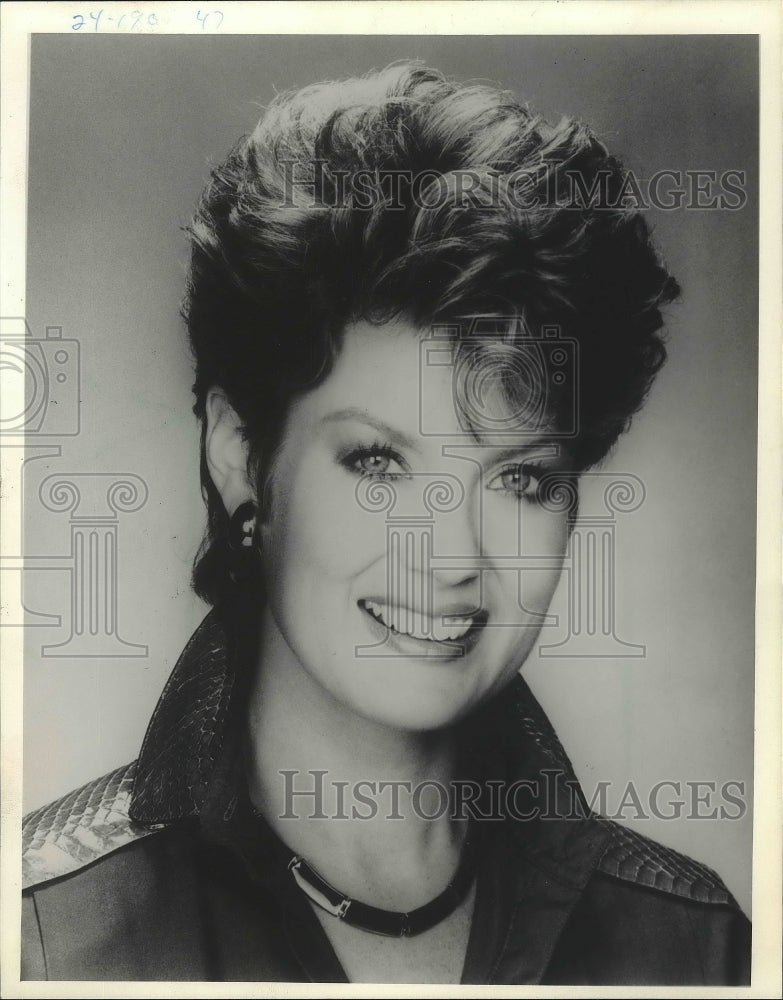 1986 Press Photo Mary Hart, hostess on Entertainment Tonight. - mjp21228 - Historic Images