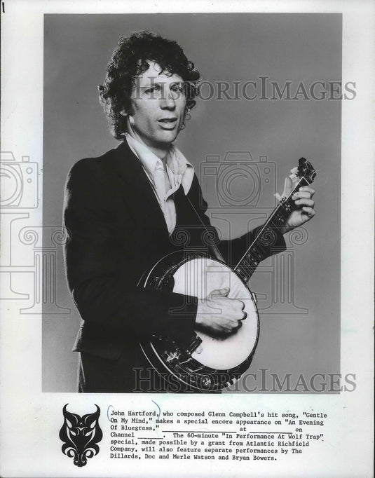 1978 Press Photo John Hartford appears on "An Evening of Bluegrass" - mjp21244-Historic Images