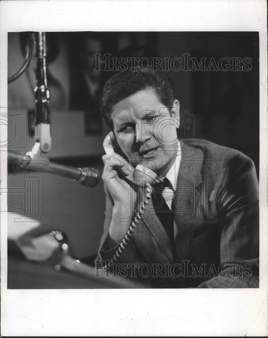 1971, Journal Employee Gordon Hinkley On Telephone-Ask Your Neighbor - Historic Images
