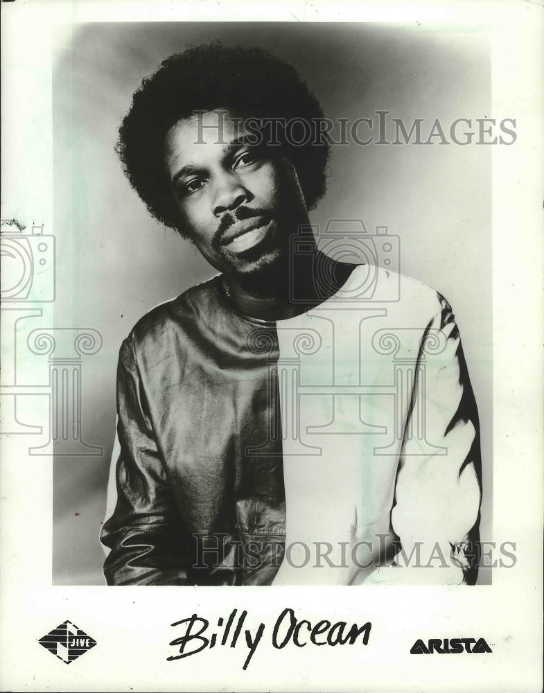 1984 Press Photo Billy Ocean musician from the United States. - mjp21343 - Historic Images