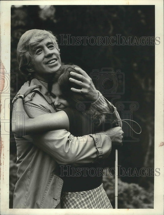 1974, Actor Clu Gulager Hugs Kay Lenz In 'ABC Afternoon Playbreak' - Historic Images