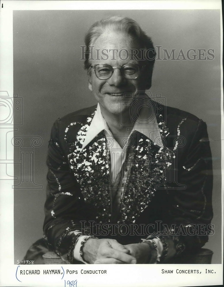 1989 Press Photo Richard Hayman, Pops conductor - mjp21524 - Historic Images