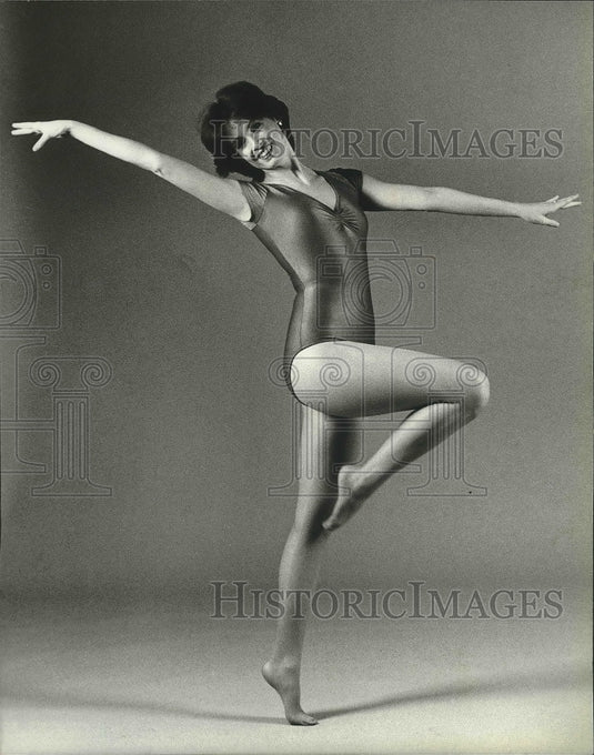 1981, Carol Hensel Demonstrates A 'Dancersize' Routine - mjp21582 - Historic Images