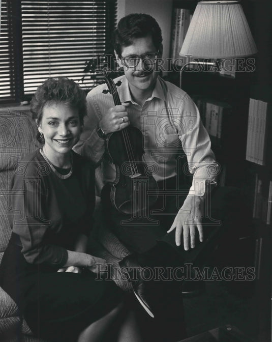 1988 Press Photo Violinist J. Patrick and Bobbie Rafferty in Milwaukee. - Historic Images