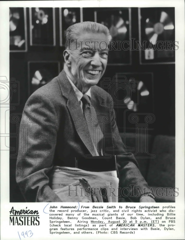 1993, John Hammond is profiled on American Masters, on PBS. - Historic Images