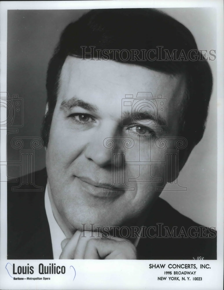 1979 Press Photo Metropolitan Opera&#39;s Baritone singer Louis Quilico - mjp21829-Historic Images