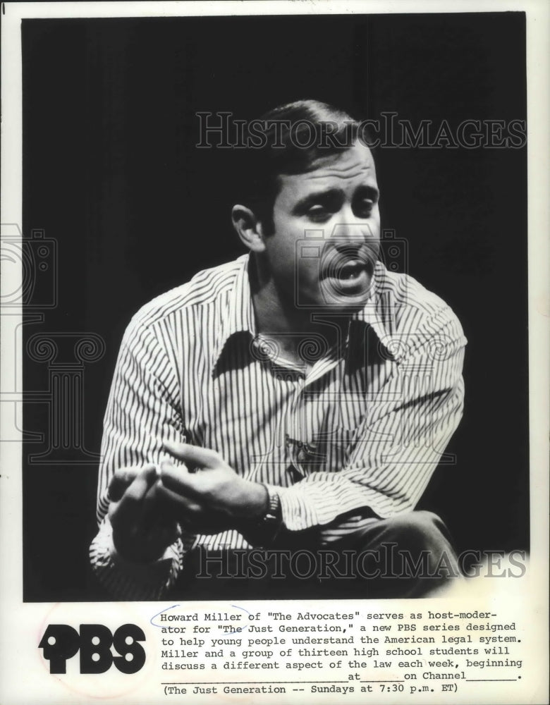 1974, Howard Miller on The Just Generation PBS series - Historic Images