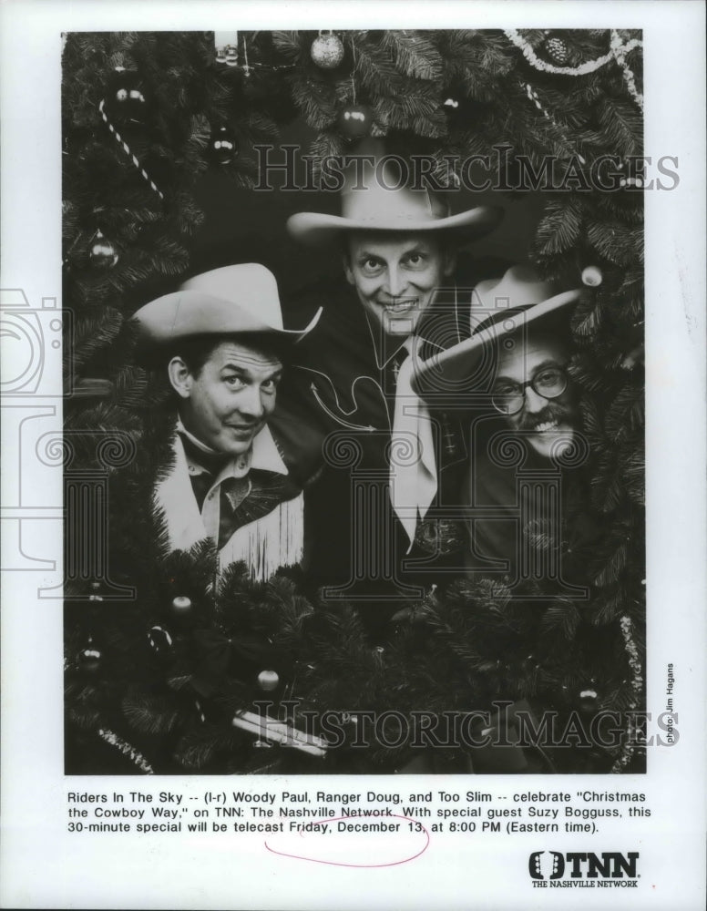 1991 Press Photo Riders in the Sky, Woody Paul, Rangr Doug, and Too Slim - Historic Images