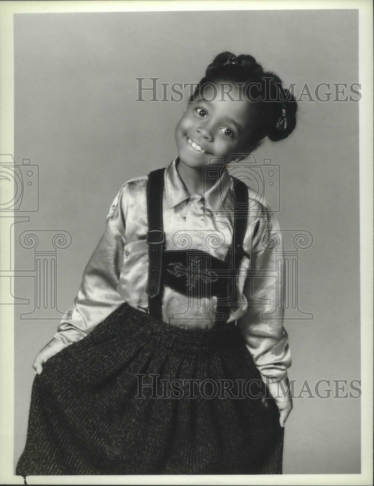 1986 Press Photo Keshia Knight Pullman as Rudy Huxtable on"The Cosby Show" - Historic Images