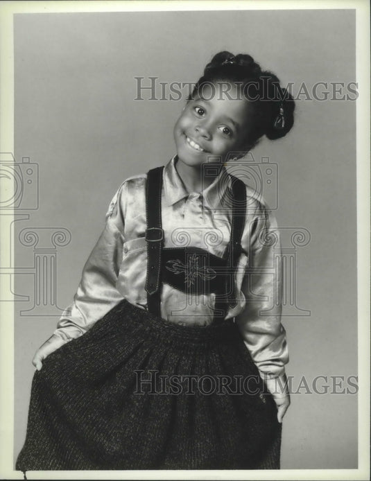 1986 Press Photo Keshia Knight Pullman as Rudy Huxtable on"The Cosby Show" - Historic Images